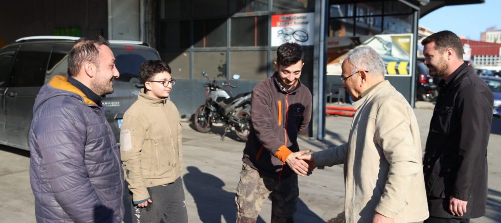 BAŞKAN GÜLER SANAYİ ESNAFINI ZİYARET ETTİ