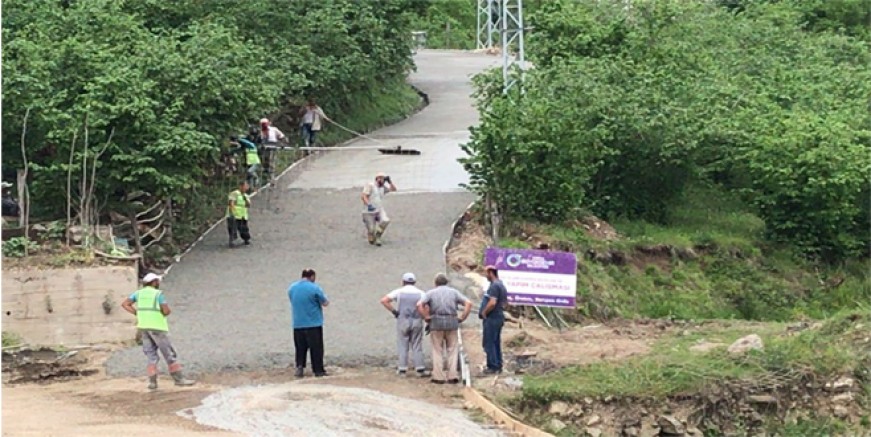 FATSA’DA BETON YOL SEVİNCİ