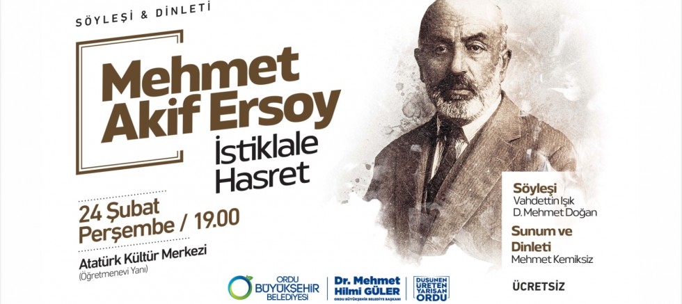MEHMET AKİF ERSOY ANILACAK