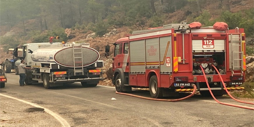 ORDU İTFAİYESİ YANGINLARDA CANLA BAŞLA ÇALIŞIYOR 