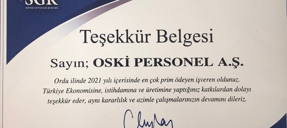 OSKİ, İSTİHDAMDA ZİRVEDE